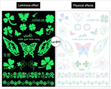 Butterfly HQ Glowing in Dark Waterproof  Luminous Tattoo