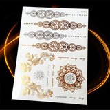 1PC HQ Gold Metallic  Waterproof Temporary Tattoo