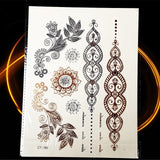 1PC HQ Gold Metallic  Waterproof Temporary Tattoo