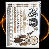 1PC HQ Gold Metallic  Waterproof Temporary Tattoo