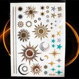 1PC HQ Gold Metallic  Waterproof Temporary Tattoo