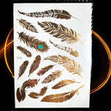 1PC HQ Gold Metallic  Waterproof Temporary Tattoo