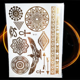 1PC HQ Gold Metallic  Waterproof Temporary Tattoo