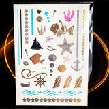 1PC HQ Gold Metallic  Waterproof Temporary Tattoo