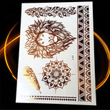 1PC HQ Gold Metallic  Waterproof Temporary Tattoo