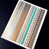 1PC HQ Gold Metallic  Waterproof Temporary Tattoo