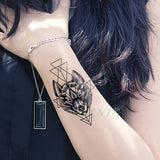 Geometric Wild Animals Water Proof Sticker Tattoo
