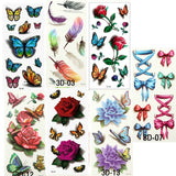 7PCS HQ Beautiful 3D Waterproof Temporary Tattoo
