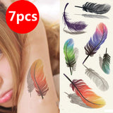 7PCS HQ Beautiful 3D Waterproof Temporary Tattoo
