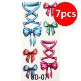 7PCS HQ Beautiful 3D Waterproof Temporary Tattoo