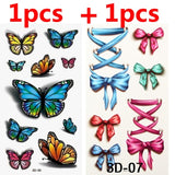 7PCS HQ Beautiful 3D Waterproof Temporary Tattoo