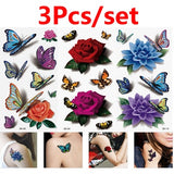 7PCS HQ Beautiful 3D Waterproof Temporary Tattoo