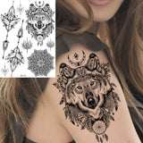 Black Indian Wolf Tattoo