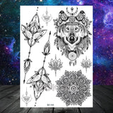 Black Indian Wolf Tattoo